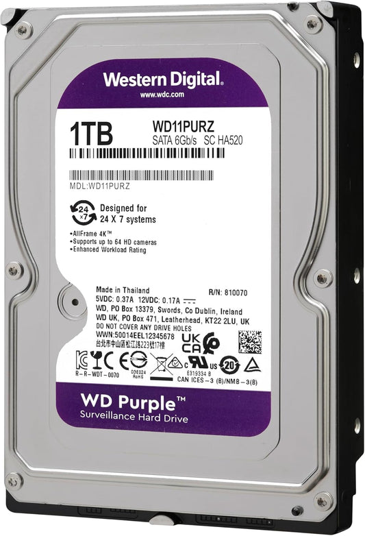 Western Digital - WD Purple 1Tera - Disque dur interne 3.5" pour la vidéo surveillance.