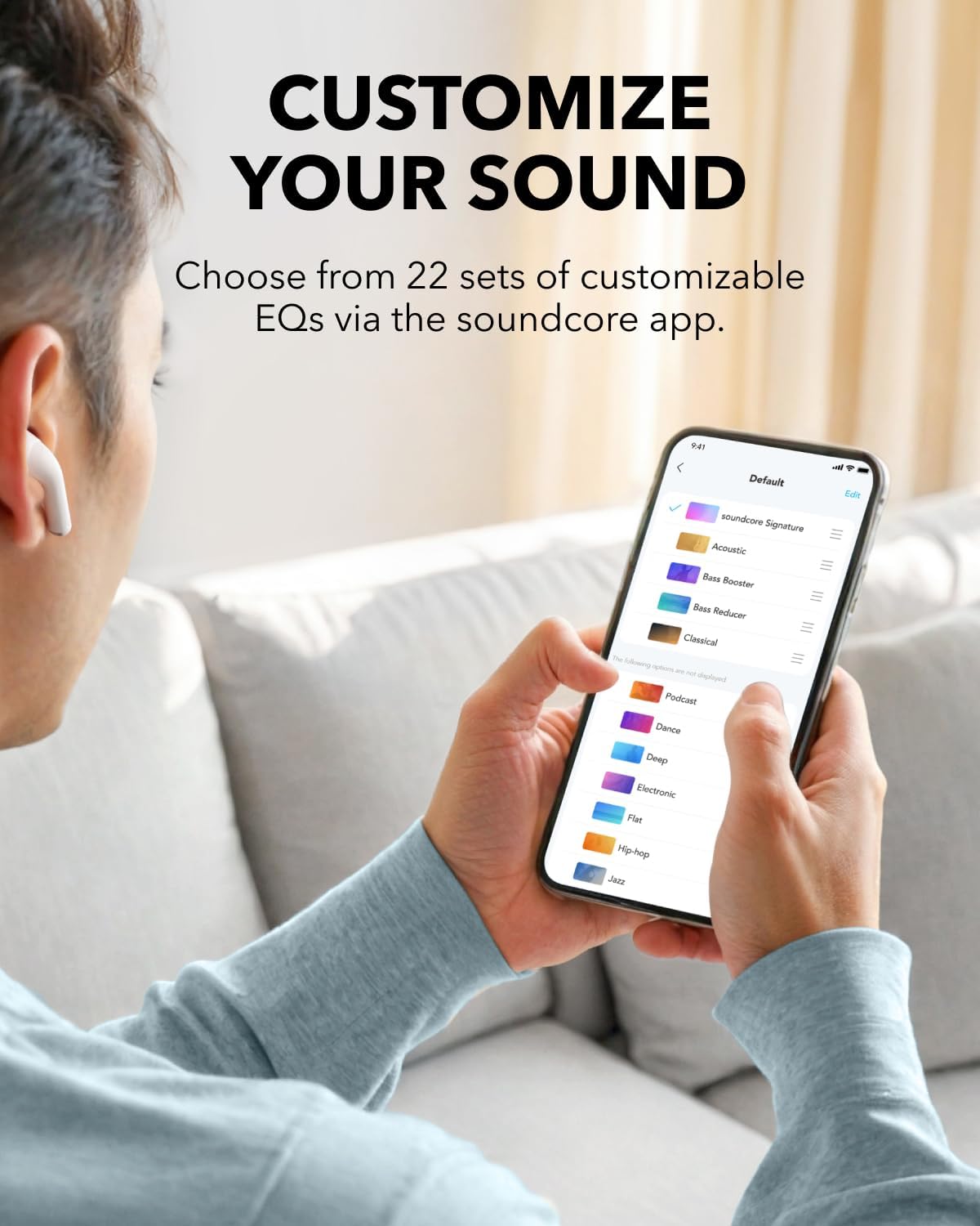 Soundcore K20i Anker, 36h d'autonomie, avec 2 micros ,IPX5, BT 5.3 (blanc)