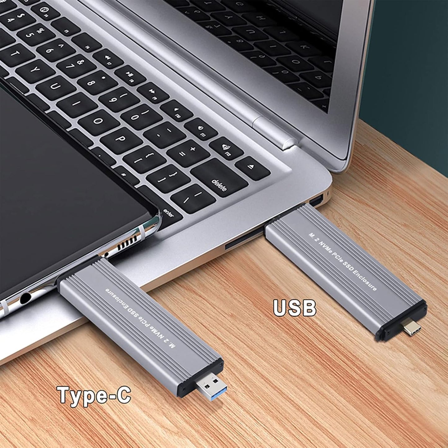 Boîtier SSD M2/NVME/NGFF vers USB3.1 Gen2/USBC en aluminium