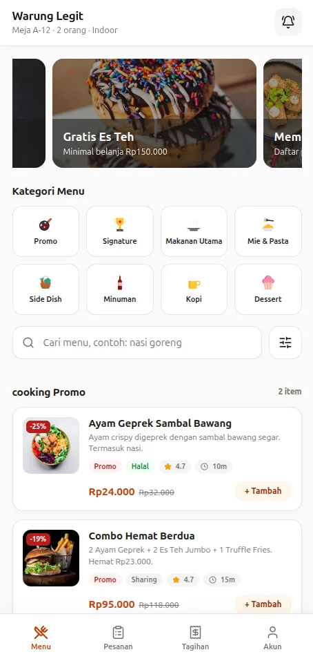 Warung Legit Mobile App